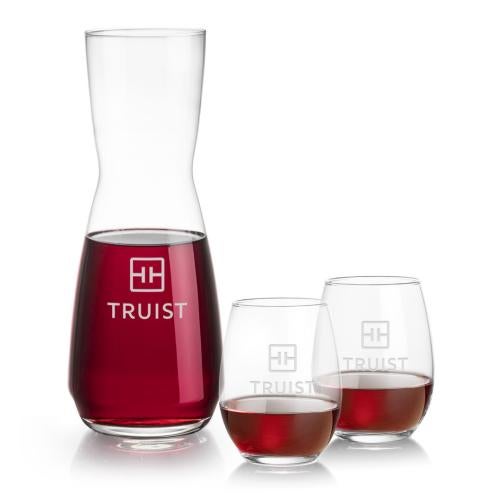 Corporate Gifts - Barware - Gift Sets - Mason Carafe & Stanford Stemless Wine