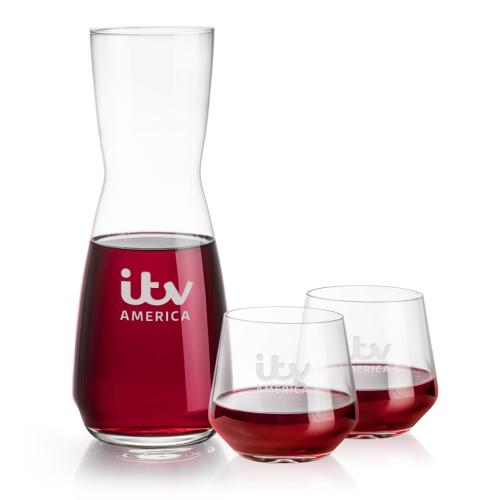 Corporate Gifts - Barware - Gift Sets - Mason Carafe & Sturgis Stemless Wine Set
