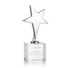 Tuscany Chrome Star on Granby Base - Clear - Metal Awards