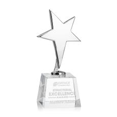 Tuscany Chrome Star on Robson Base - Clear - Metal Awards