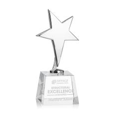Tuscany Chrome Star on Robson Base - Clear - Metal Awards