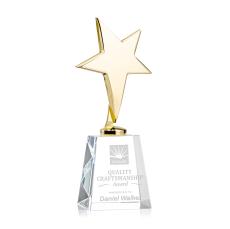 Tuscany Gold Star on Celestina Base - Clear - Metal Awards