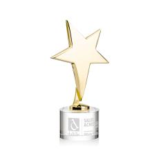 Tuscany Gold Star on Marvel Base - Clear - Metal Awards