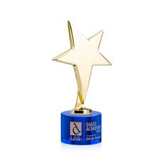 Tuscany Gold Star on Marvel Base - Blue - Awards and Trophies