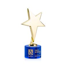 Tuscany Gold Star on Marvel Base - Blue - Star Awards