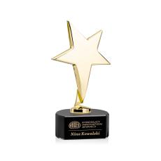 Tuscany Gold Star on Paragon Base - Black - Metal Awards