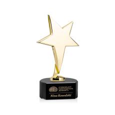 Tuscany Gold Star on Paragon Base - Black - Star Awards