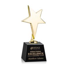 Tuscany Gold Star on Robson Base - Black - Star Awards