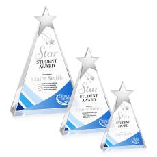 Eglinton Chrome Full Color Star Crystal Award - Full Color Imprint