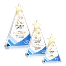 Eglinton Gold Full Color Star Crystal Award - Full Color Imprint