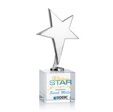 Tuscany Chrome Full Color Clear on Granby Base Star Metal Award - Full Color Imprint