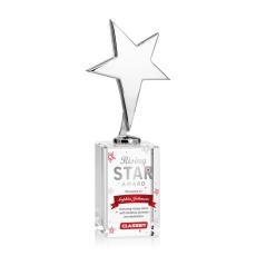 Tuscany Chrome Full Color Clear on Lexington Base Star Metal Award - Star Awards