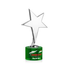 Tuscany Chrome Full Color Green on Marvel Base Star Metal Award - Full Color Imprint