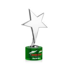 Tuscany Chrome Full Color Green on Marvel Base Star Metal Award - Star Awards
