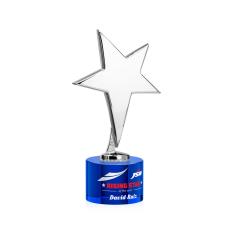 Tuscany Chrome Full Color Blue on Marvel Base Star Metal Award - Full Color Imprint