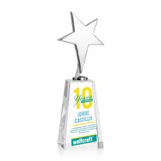 Tuscany Chrome Full Color Clear on Novita Base Star Metal Award - Full Color Imprint
