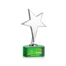 Tuscany Chrome Full Color Star on Paragon Base-Green Metal Award