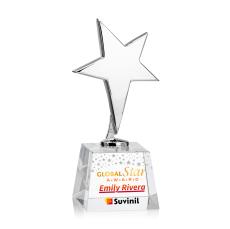Tuscany Chrome Full Color Clear on Robson Base Star Metal Award - Full Color Imprint
