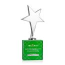 Tuscany Chrome Full Color Green on Woodlawn Base Star Metal Award
