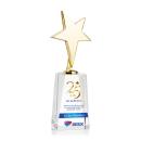 Tuscany Gold Full Color  Clear on Cairns Base Star Crystal Award