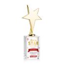 Tuscany Gold Full Color Star on Lexington Base-Clear Metal Award