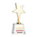 Tuscany Gold Full Color Clear on Robson Base Star Metal Award
