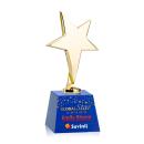 Tuscany Gold Full Color Blue on Robson Base Star Metal Award