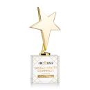 Tuscany Gold Full Color Clear on Woodlawn Base Star Metal Award