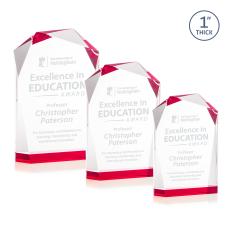 Donvale Red Unique Crystal Award - Crystal Awards