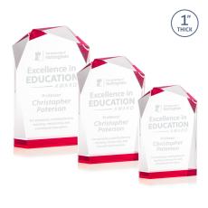 Donvale Red Unique Crystal Award - Crystal Awards