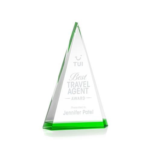 Awards and Trophies - Crystal Awards - Helston Green Pyramid Crystal Award