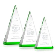 Helston Green Pyramid Crystal Award - Crystal Awards