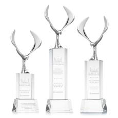 Maverick Eagle Clear on Belcroft Base Animals Crystal Award - Metal Awards