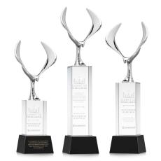Maverick Eagle Black on Belcroft Base Animals Crystal Award - Metal Awards