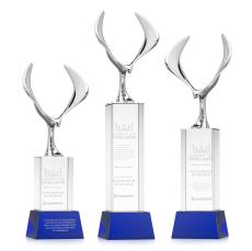 Maverick Eagle Blue on Belcroft Base Animals Crystal Award - Unique Awards