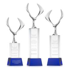 Maverick Eagle Blue on Belcroft Base Animals Crystal Award - Metal Awards
