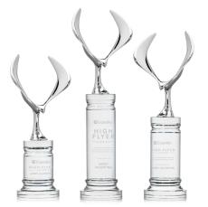 Maverick Eagle Clear on Colverstone Base Animals Crystal Award - Metal Awards