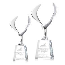Maverick Eagle Clear on Celestina Base Animals Crystal Award - Metal Awards