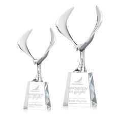 Maverick Eagle Clear on Celestina Base Animals Crystal Award - Metal Awards