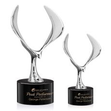 Maverick Eagle Black on Marvel Base Animals Crystal Award - Unique Awards