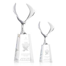 Maverick Eagle Clear on Novita Base Animals Crystal Award - Metal Awards