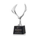Maverick Eagle Black on Robson Base Animals Crystal Award