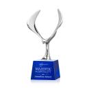 Maverick Eagle Blue on Robson Base Animals Crystal Award
