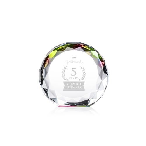 Awards and Trophies - Crystal Awards - Seville Prismatic Circle Crystal Award