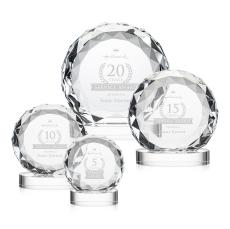 Seville Clear on Alberton Base Circle Crystal Award - Awards and Trophies