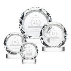 Seville Clear on Alberton Base Circle Crystal Award - Awards and Trophies