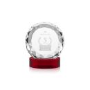Seville Red on Alberton Base Circle Crystal Award