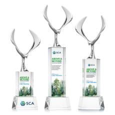 Maverick Eagle Full Color Clear on Belcroft Base Animals Crystal Award - Patriotic Awards