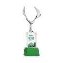 Maverick Eagle Full Color Green on Belcroft Base Animals Crystal Award