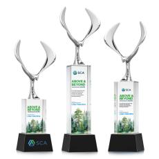 Maverick Eagle Full Color Black on Belcroft Base Animals Crystal Award - Unique Awards